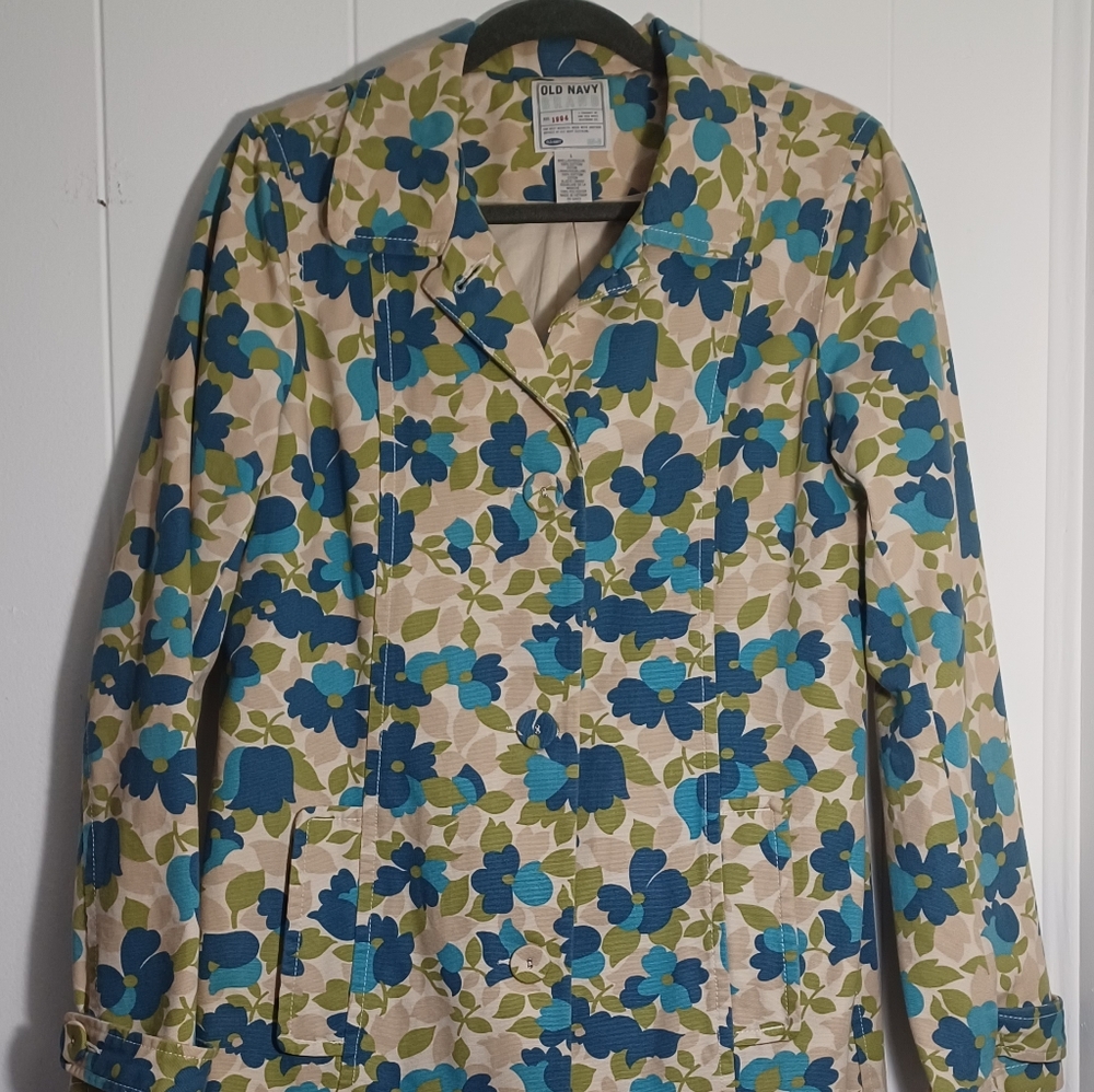 Old Navy Floral Cotton Trench - Picture 16 of 16